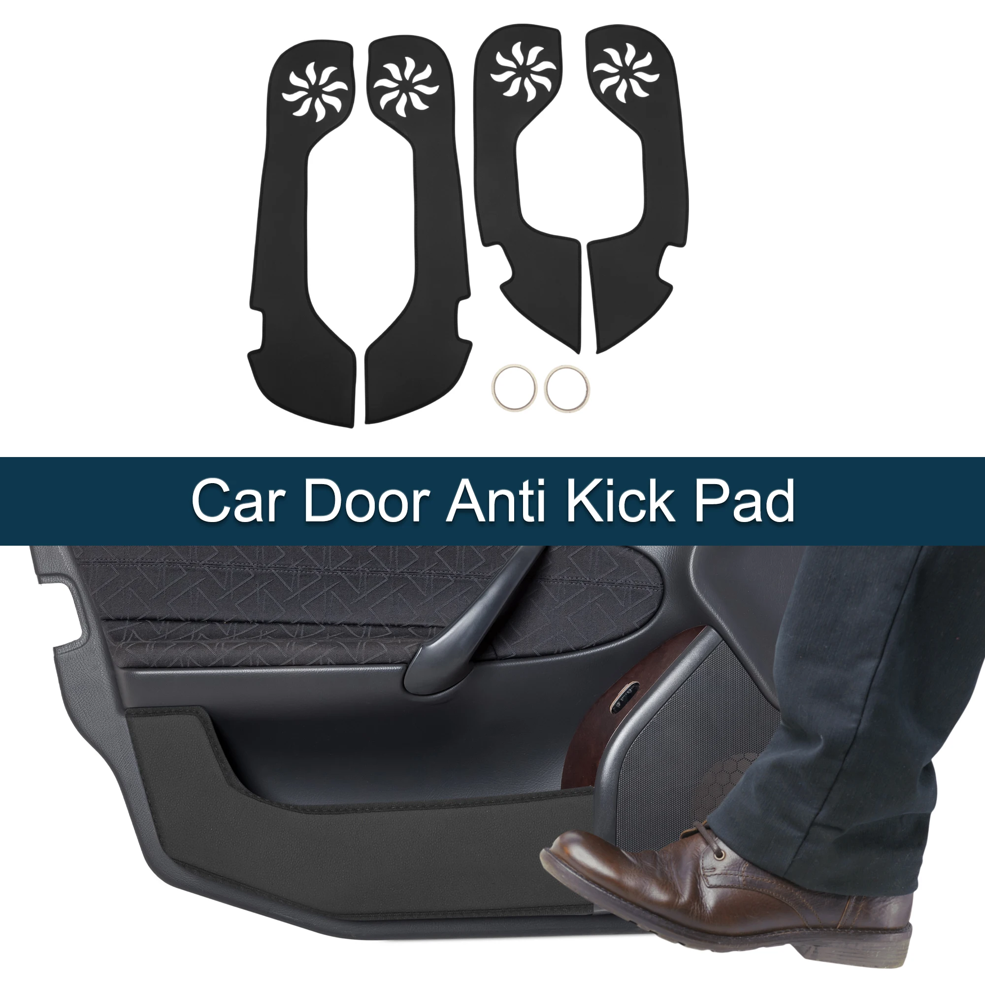 

UXCELL Car Door Anti Kick Pad Sticker Protector for Toyota Crown 2015 Black 1 Set