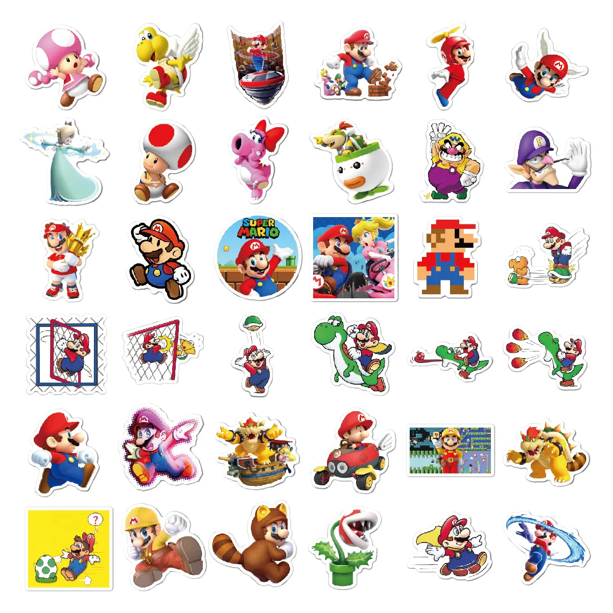 100Pcs/Set Cartoon Super Mario Game Stickers For Travel Luggage Phone Guitar Laptop Classic Cartoon Sticker Christmas Gift