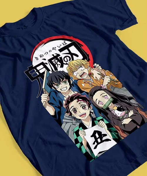 Japanese Anime Demon Slayer Printed T-shirt Men's and Women's T-shirt Men's Top Sports T-shirt 2026 Summer New Tee