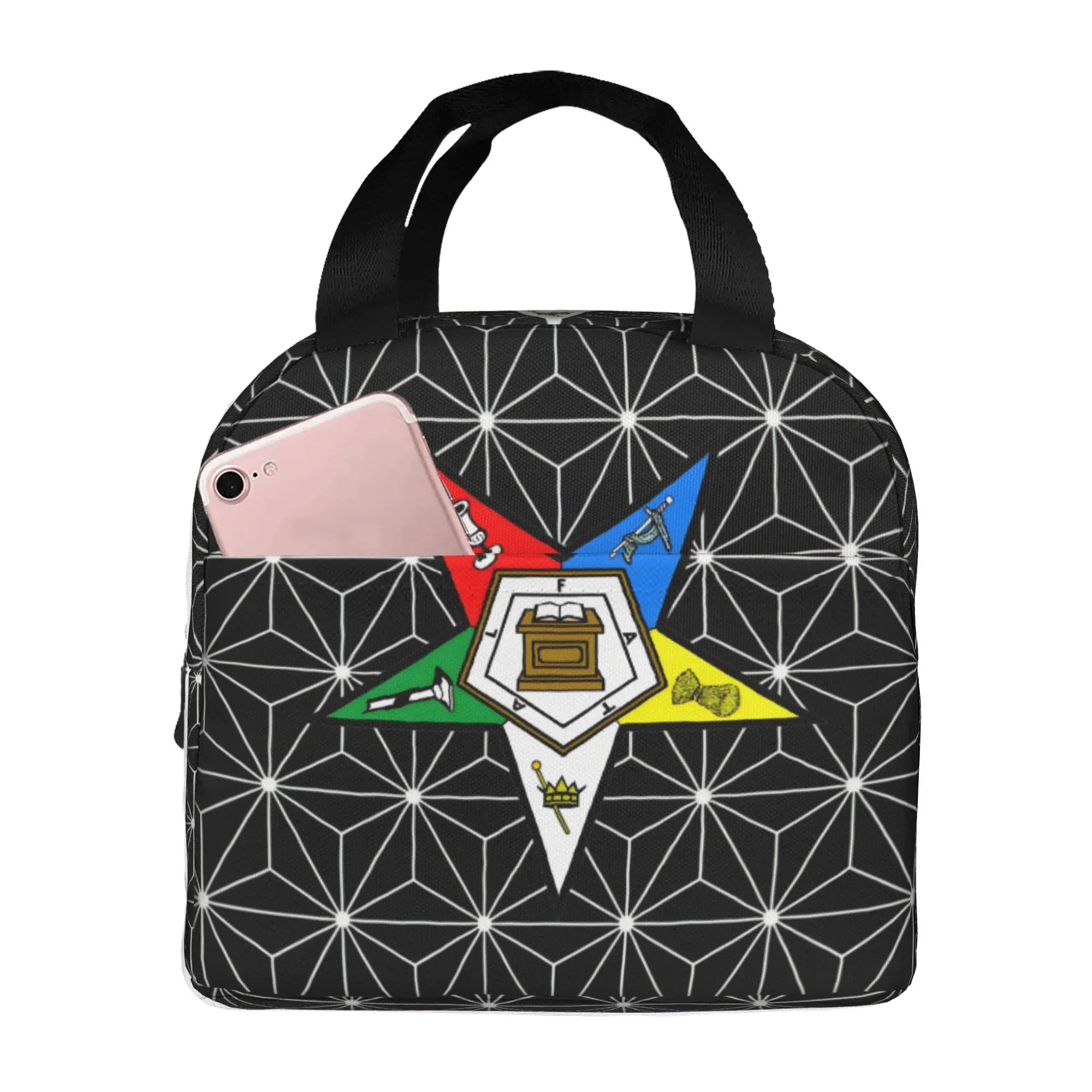 Order Of The Eastern Star Logo Lunch Bag Women  Warm Cooler Insulated Lunch Box for Adult Office