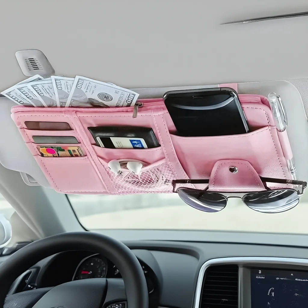 

Car Visor Organizer - Sunglasses Holder & Accessories for Truck Interior