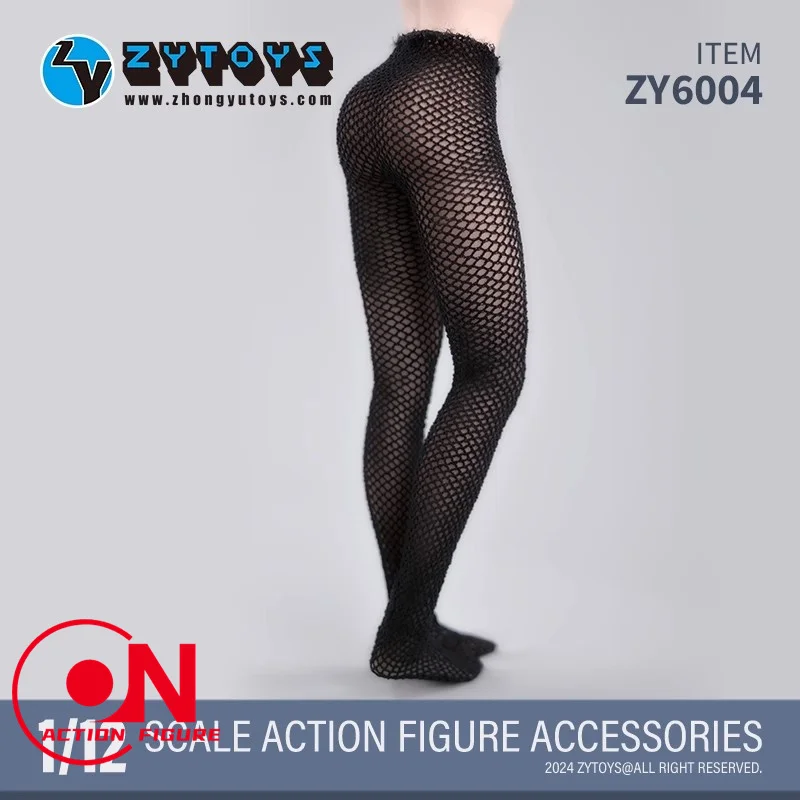 ZYTOYS ZY6004 1/12 Female Black Fishing Net Stockings Clothes Accessories Model Fit 6'' Soldier Action Figure Body Dolls