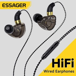 Essager 3.5mm Wired Headphones In Ear Headset Wired Earphones with Microphone Stereo Earbuds Sports In-line Control For Phones