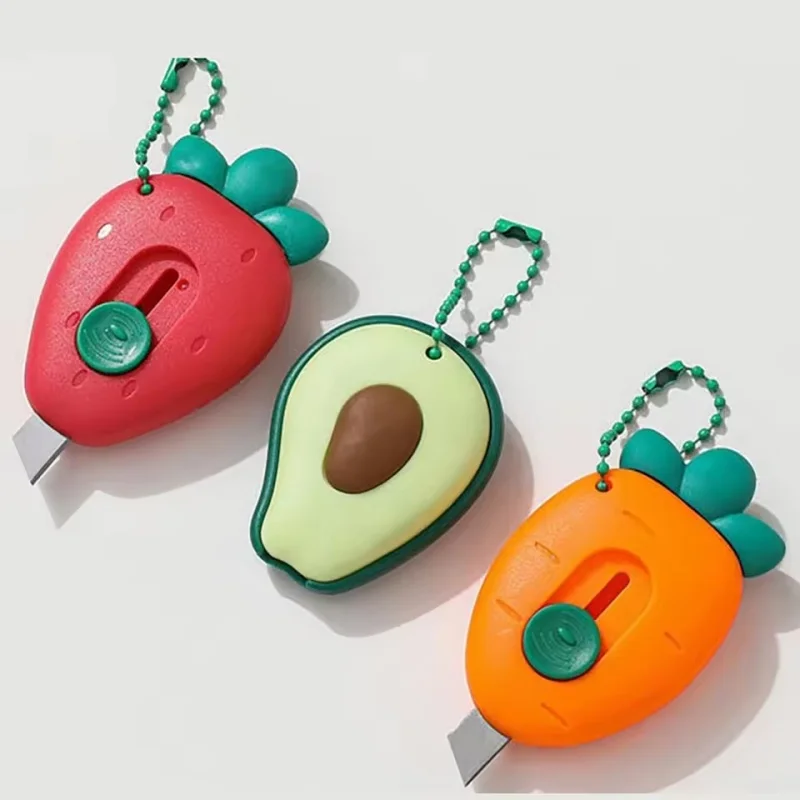 Mini cuchillo artístico con forma de fruta, cortador de papel portátil, cuchillo para desempaquetar, cuchillo de papelería para estudiantes, cuchillo hecho a mano