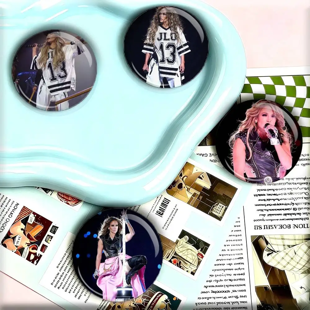 Singer J-Jennifer Lopez 25 32 44 58 75mm Badges Personalized Round Brooches Pins Accessory Gift
