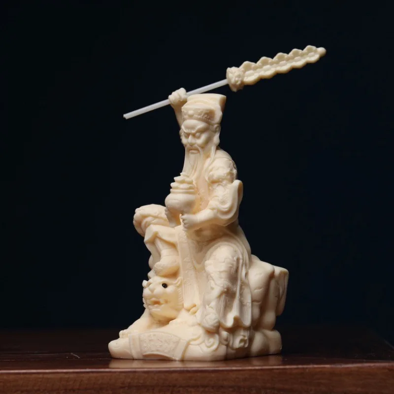 Factory Direct Supply Ivory Nut Statue Zhao Gongming Statue Home Desktop Furnishings Car Decoration Crafts Gift Box