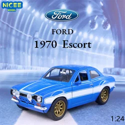 1:24	Brian’s 1970 Ford Escort High Simulation Diecast Car Metal Alloy Model Car Children's toys collection gifts J17