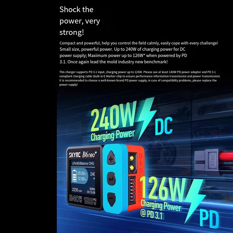 

SKYRC Upgrade B6neo+ Smart Charger High Power B6neo PlugsJAS