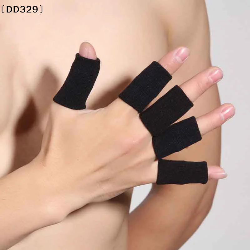 10Pcs Sports Finger Guard Sleeve Basketball Protective Sleeve Wicks Sweat Anti-slip Breathable Joint Sprain Bandage 〔DD329〕