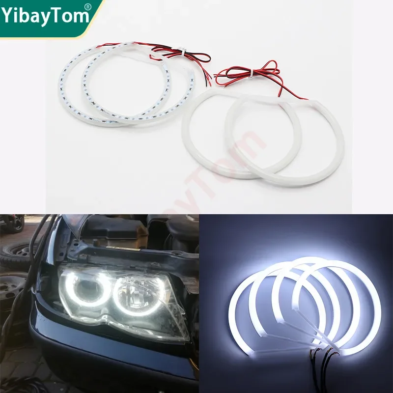 

Warranty Bright White SMD Cotton Light LED Angel Eye Halo Ring Kit DRL for BMW 3 5 7 SERIES E36 E38 E39 E46