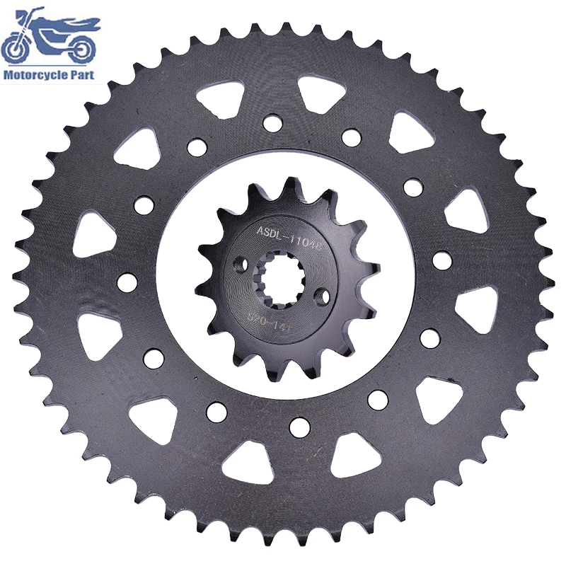 

Motorcycle Front Rear Sprockets Steel Gear Pinion for HONDA CRF 250 CRF250R 2004-2010 CRF250 2019-2024 XR250RT 96-04 14T/51T 520
