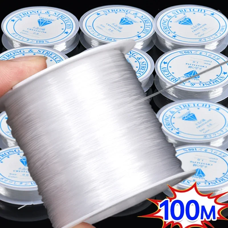 100m/Roll Elastic Crystal Jewelry Cord Beading String Strong Stretchy Thread Cords for DIY Necklace Bracelet Jewelry Making