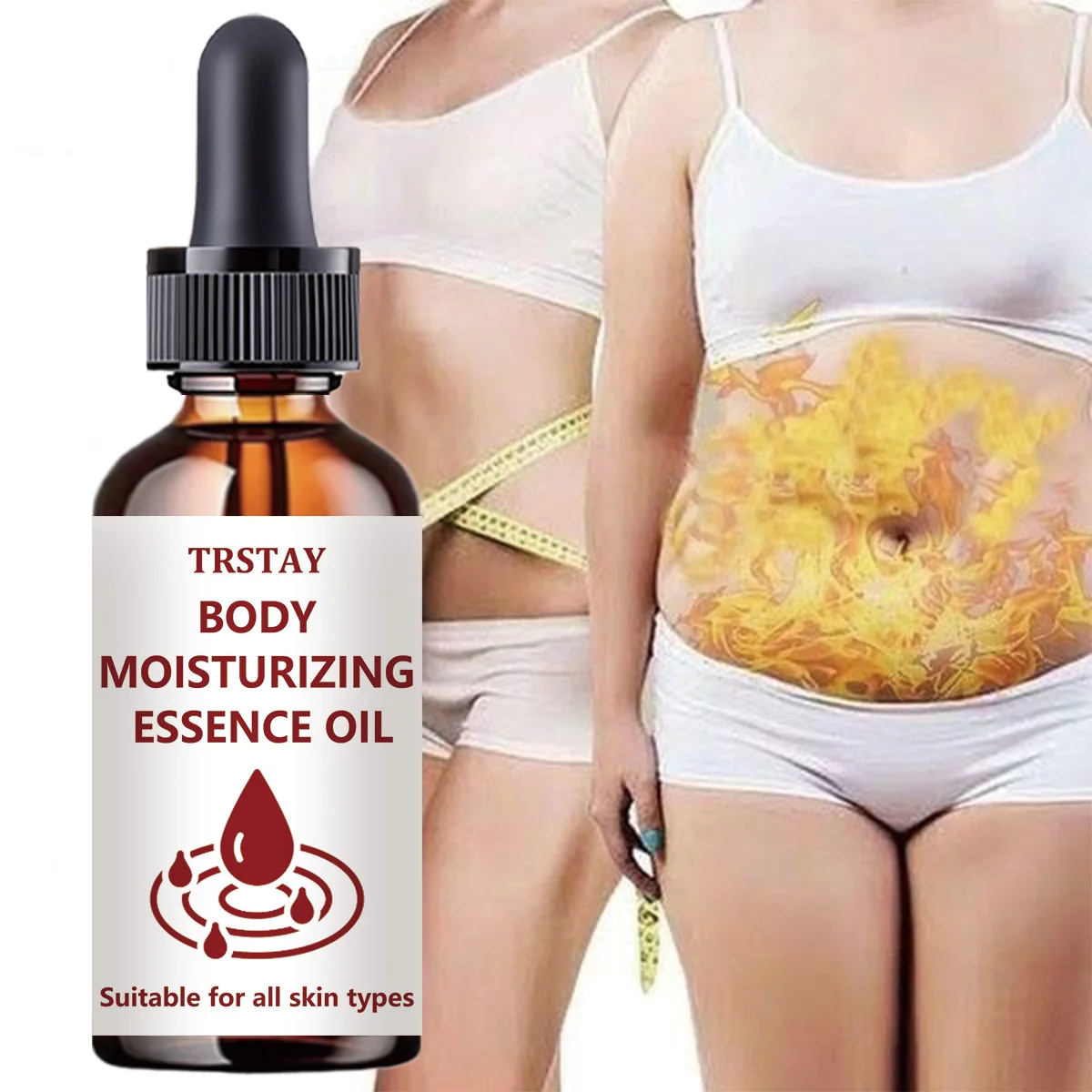 Aceite reductor de grasa de 7 días con aceite esencial de masaje de jengibre, reafirmante, moldeador, adelgazante, cintura, abdominal y vientre