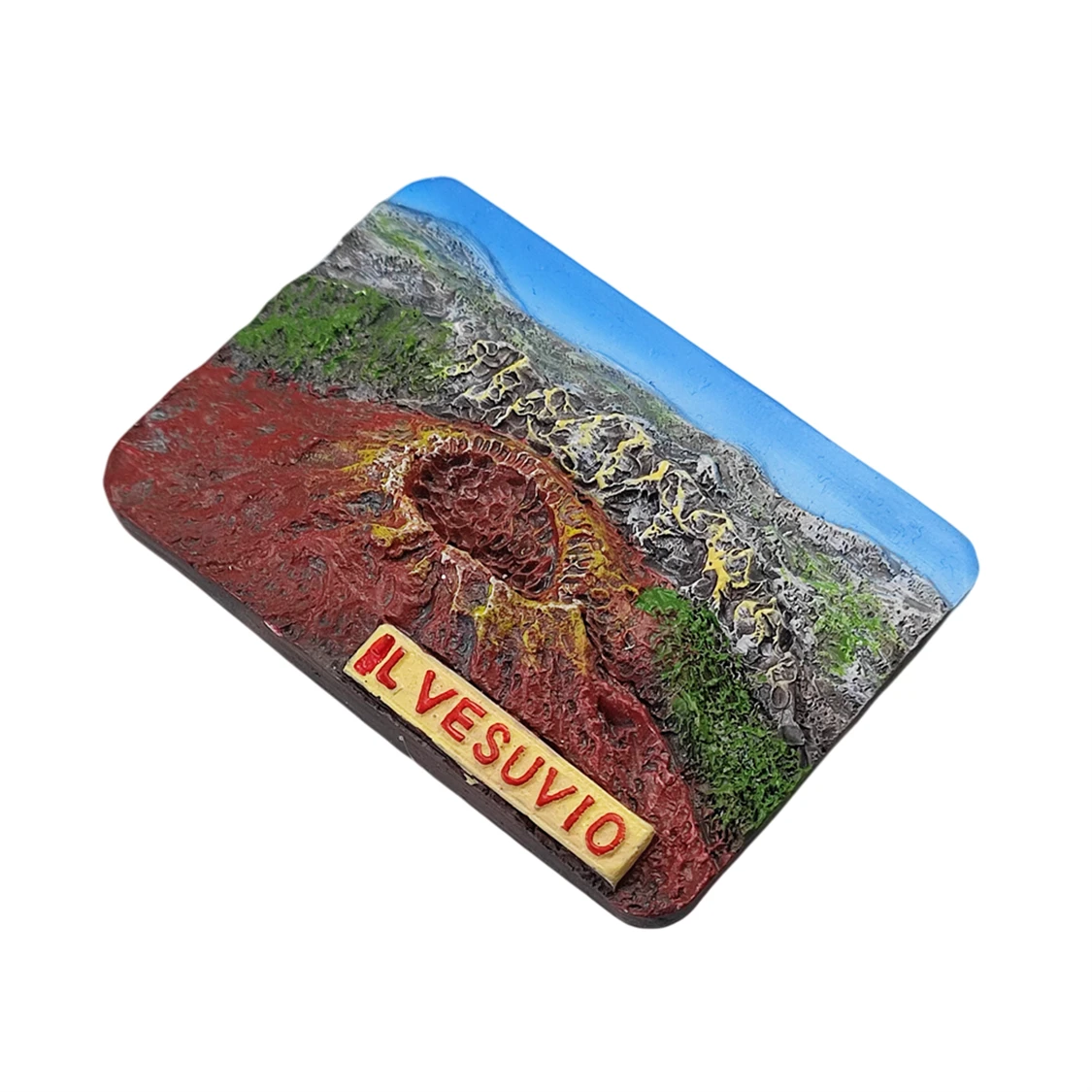 Italy Vesuvius 3D Fridge Magnet Souvenir Gift,Resin Handmade Vesuvius Refrigerator Magnet Home & Kitchen Decoration Collection