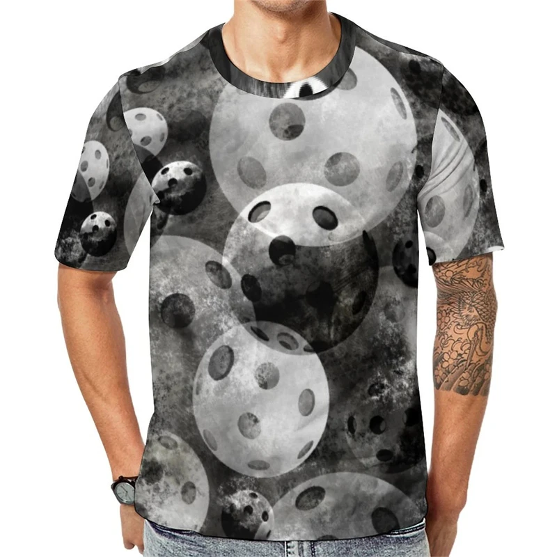 Popular Sports Funny Pickleball T-shirt For Men And Women Outdoor Sport Short Sleeve T Shirts Fashion Trend Kid Casual Tee Top