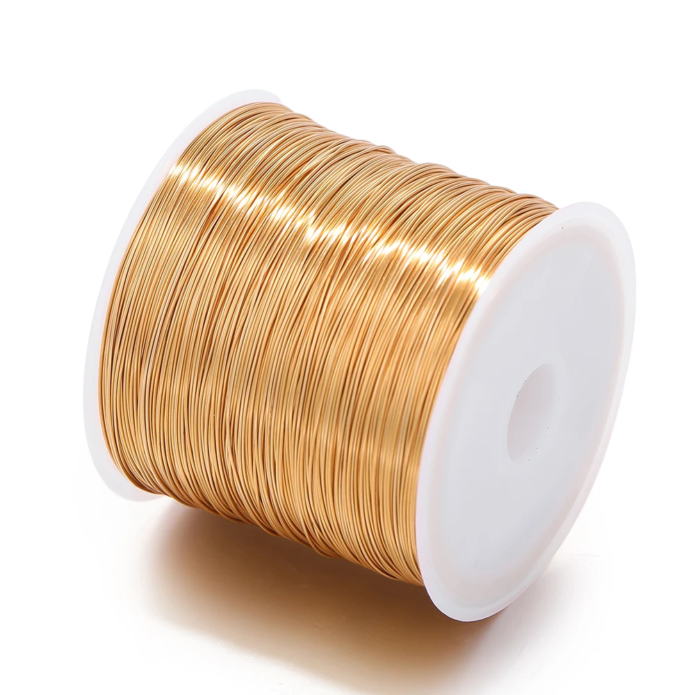 1 لفة 0.3-0.6 مللي متر الأسلاك النحاسية ل قلادة سوار DIY Colorfast الديكور سلك مجوهرات الحبل سلسلة الحرفية صنع الملحقات