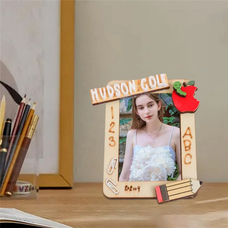 A38M 1 Piece Picture Photo Display Frame Mini Vintage Frames With Magnetic As Shown Wooden For Tabletop Display And Refrigerator