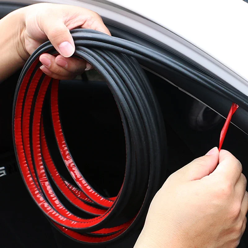 Car Door Rubber Seal Strips Auto Double Layer Sealing Stickers For Door Trunk Sound Insulation Weatherstrip Interior Accessories