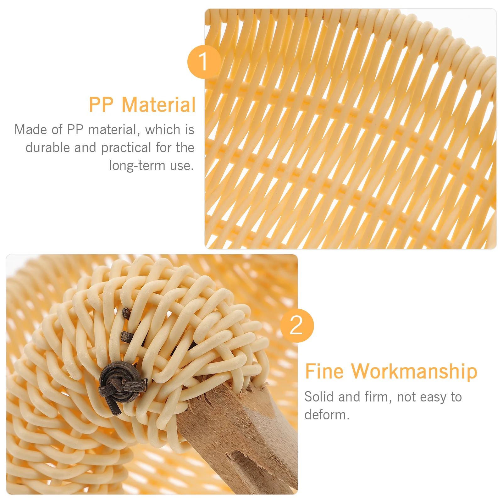 

1Pcs Snack Basket Creative Safe PP Material Home Storage Container Fruit Snacks Decorative Ornament