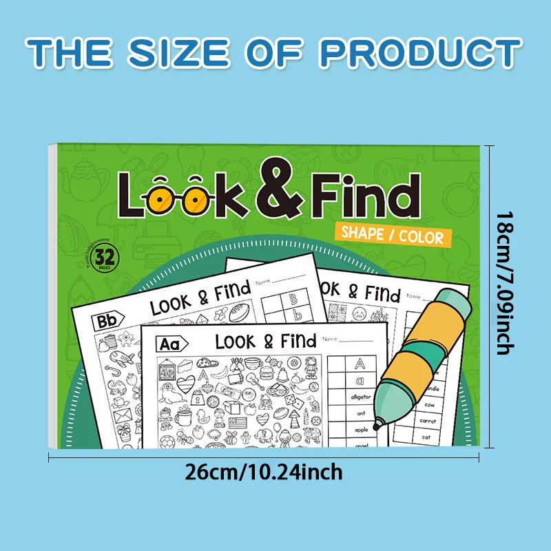 Kids Find Items Coloring & Drawing Book Educational Puzzle Game for Kids Early Learning, Activities Enhance Visual Perception