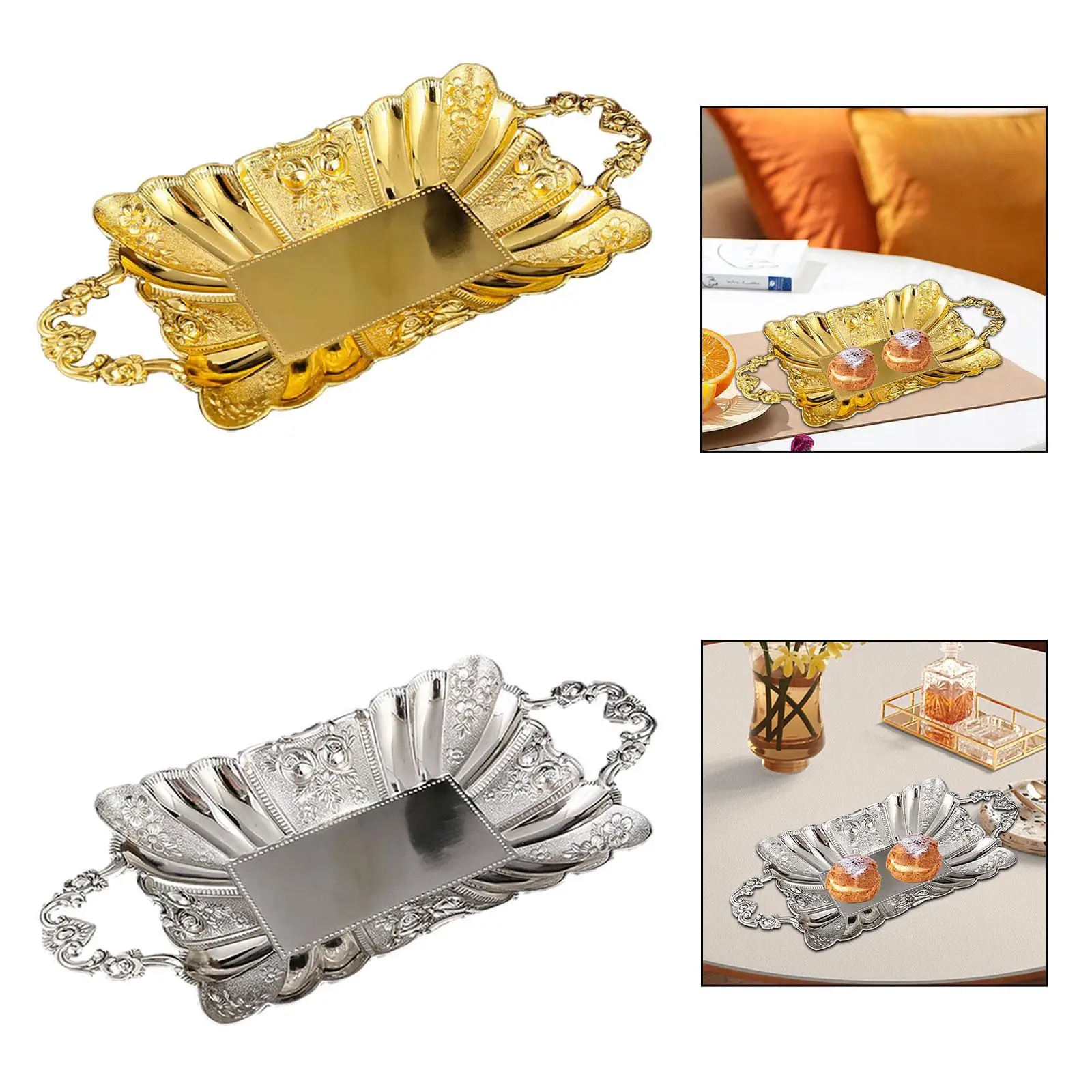 

Fruit Plate Serving Tray Photo Prop European Pastry Dish Decorative Cake Dessert