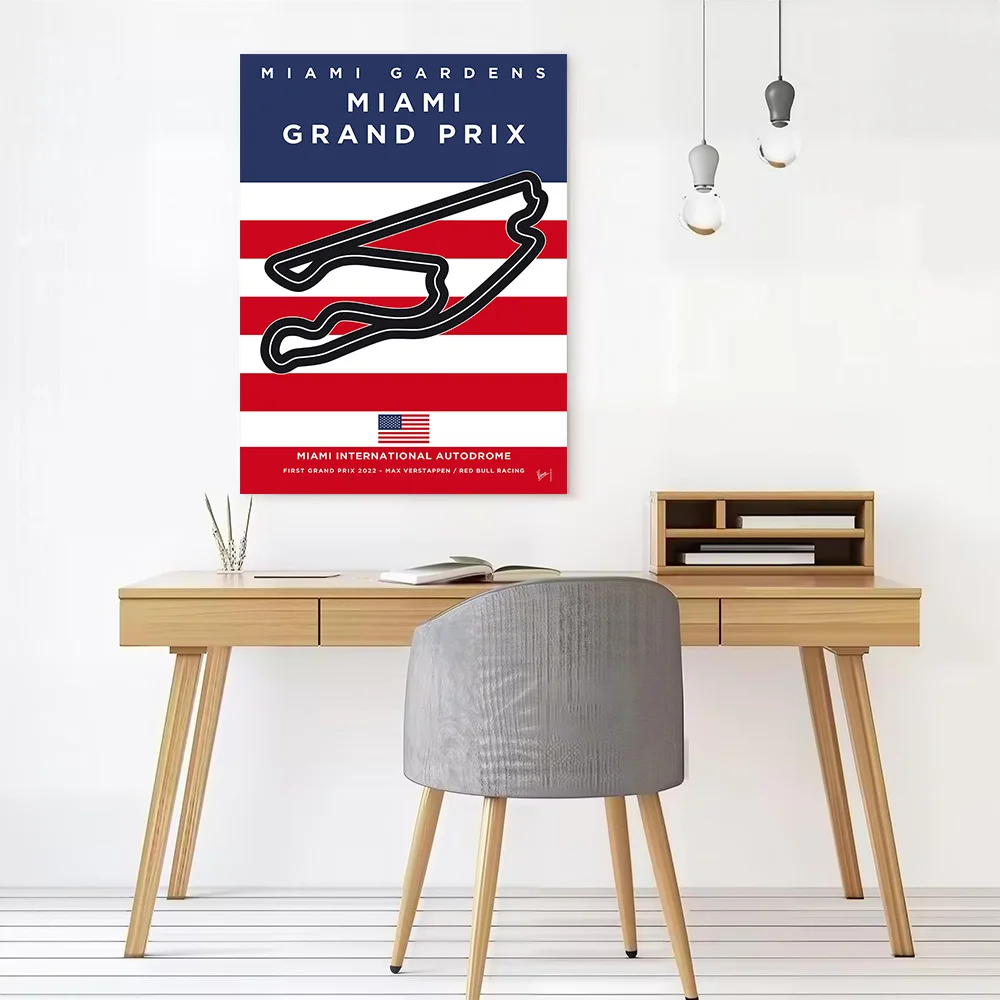 2022 Miami Poster Customizable Printed Canvas Painting for Pictures Wall Art Aesthetic Decoration Decorative Paintings Wand Deko