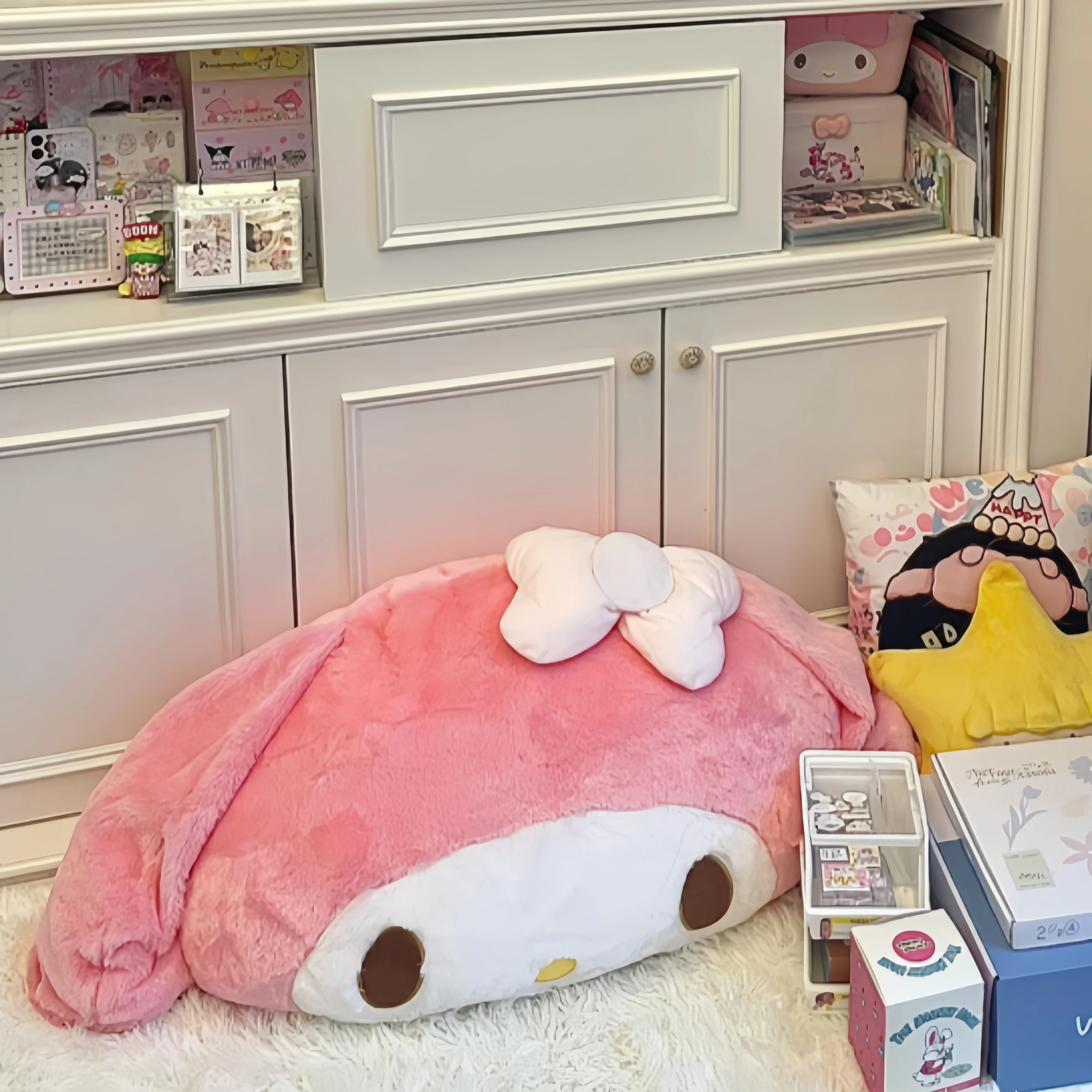 

Soft Sanrio Doll My Melody Plush Toy Big Size Hug Pillow Comfortable Back Cushion Lovely Anime Plushies Sofa Decorative Pillow