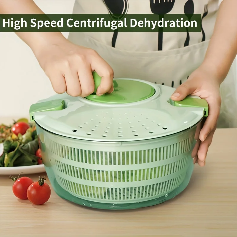 1pc, Vegetables Dryer, Salad Spinner, Fruits Basket, Vegetables Washer Dryer, Fruit Drainer, Lettuce Spinner, Colander Basket, D