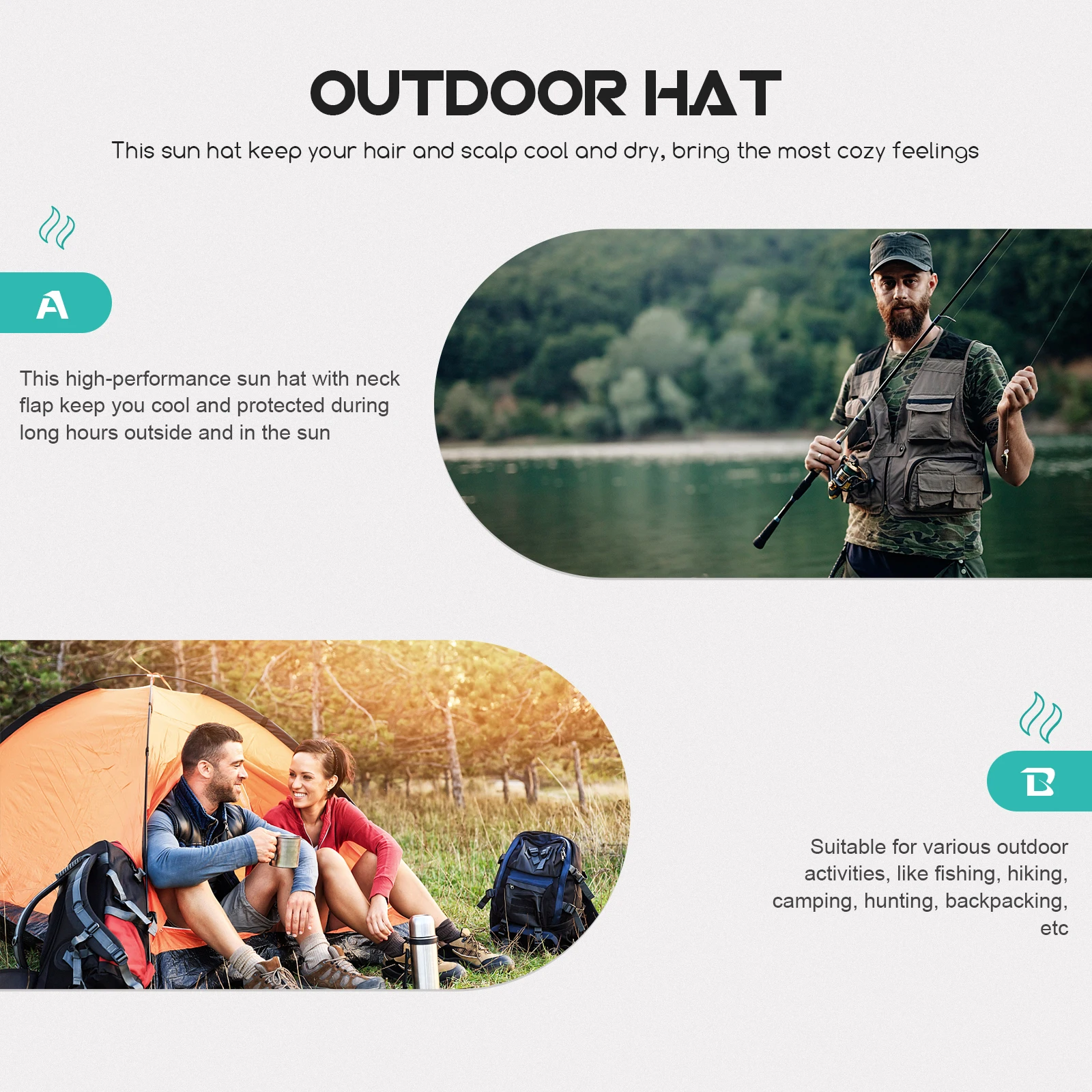 

Nylon Sun Hat for Hiking Riding Neck Protection Large Size Comfortable Breathable Outdoor Fishing Camping Hunting