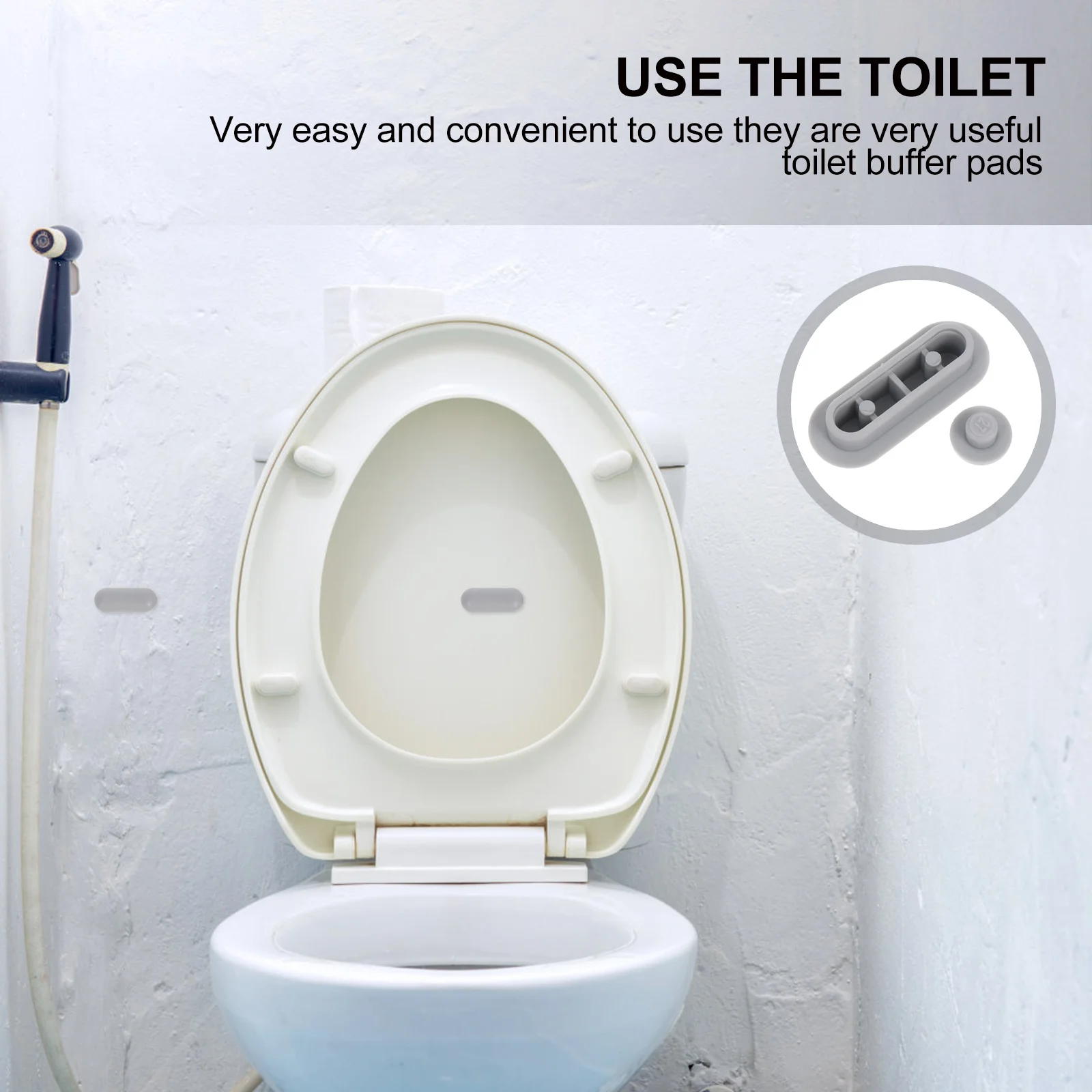 

20pcs Toilet Seat Buffer Pads Premium Durable Noise Reducing Soft Cushion Non-Slip Adhesive Gasket Replacement For Bidet