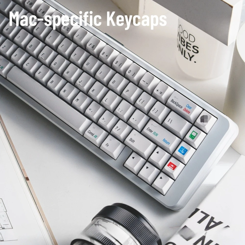 Pure White Theme Keycaps Set PBT Cherry Profile Custom Original Handmade Sublimation Keycaps for Mechanical Keyboard Accessories