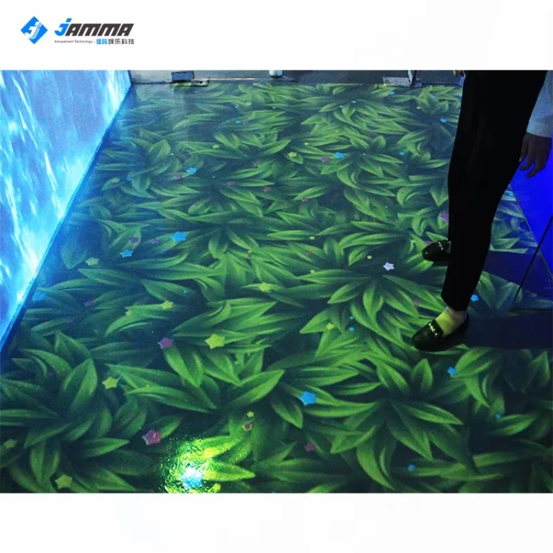 Juego interactivo de proyector LED para niños, sistema interactivo de proyección de suelo