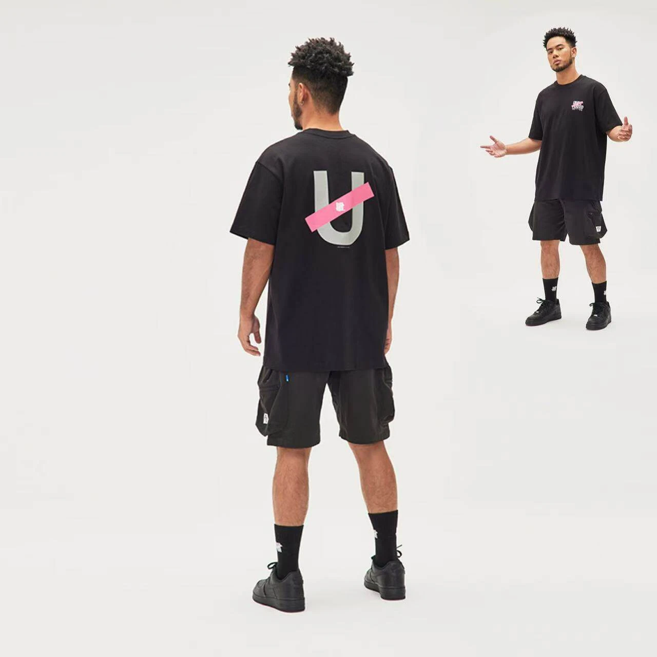 UNDE UND Brand FEATED Collection of Five-bar Emblem T-shirts in Classic American Style Short-sleeved Cotton Shirts