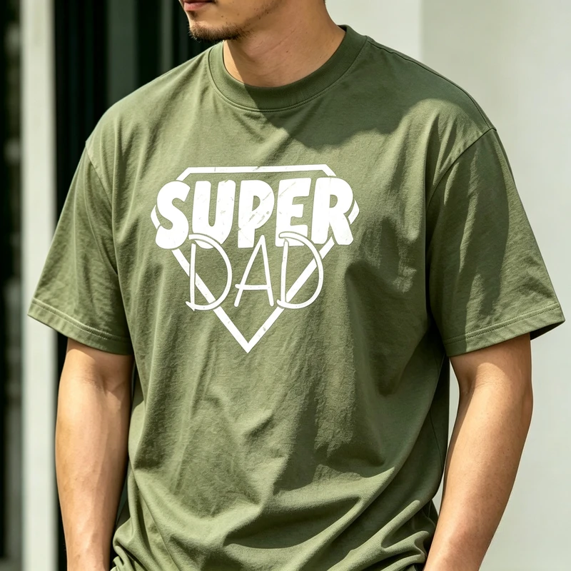 Vintage Super Dad Graphic T-shirt for Men Fathers Day Gift Retro Distressed Print Cotton Casual Short Sleeve Tees Harajuku Y2k