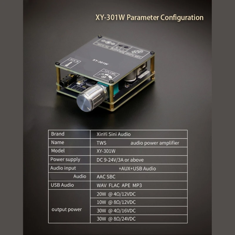 XY-301W Digital Sound Amplifier Module Mono Bluetooth-compatible Stereo Power Subwoofer Board For Home Project