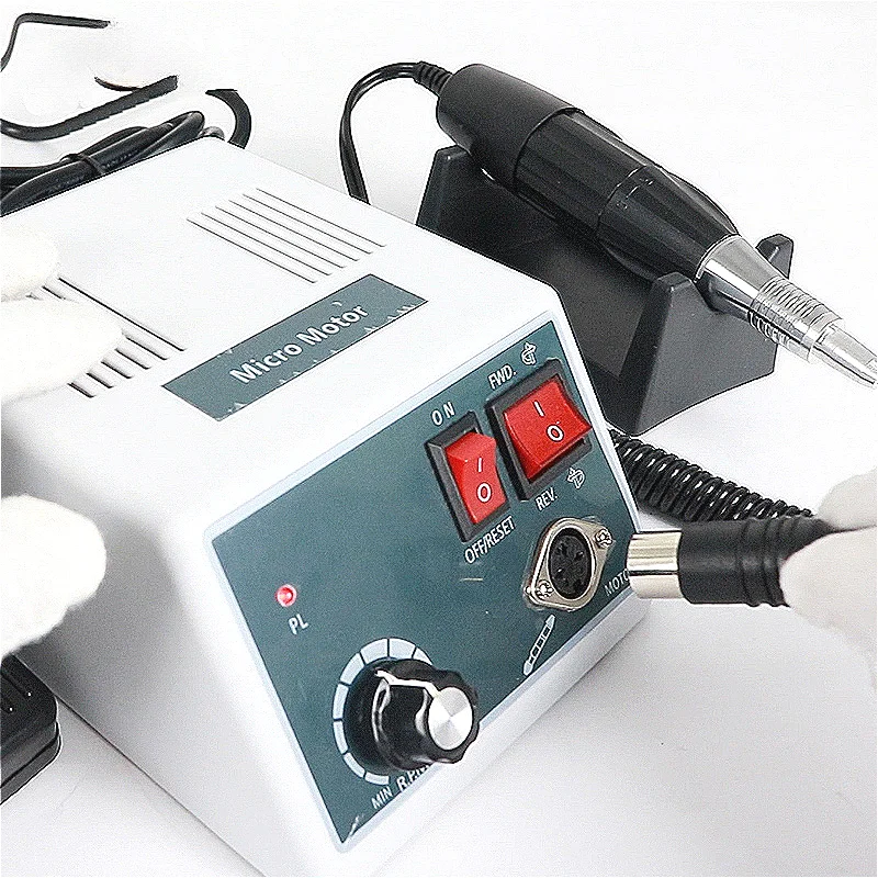 HEXION Dental 35000Rpm Micromotor Kit With 18/102/204 Motor Handle Handpiece E-TYPE Motor For Nail Drill Electric Polishing File