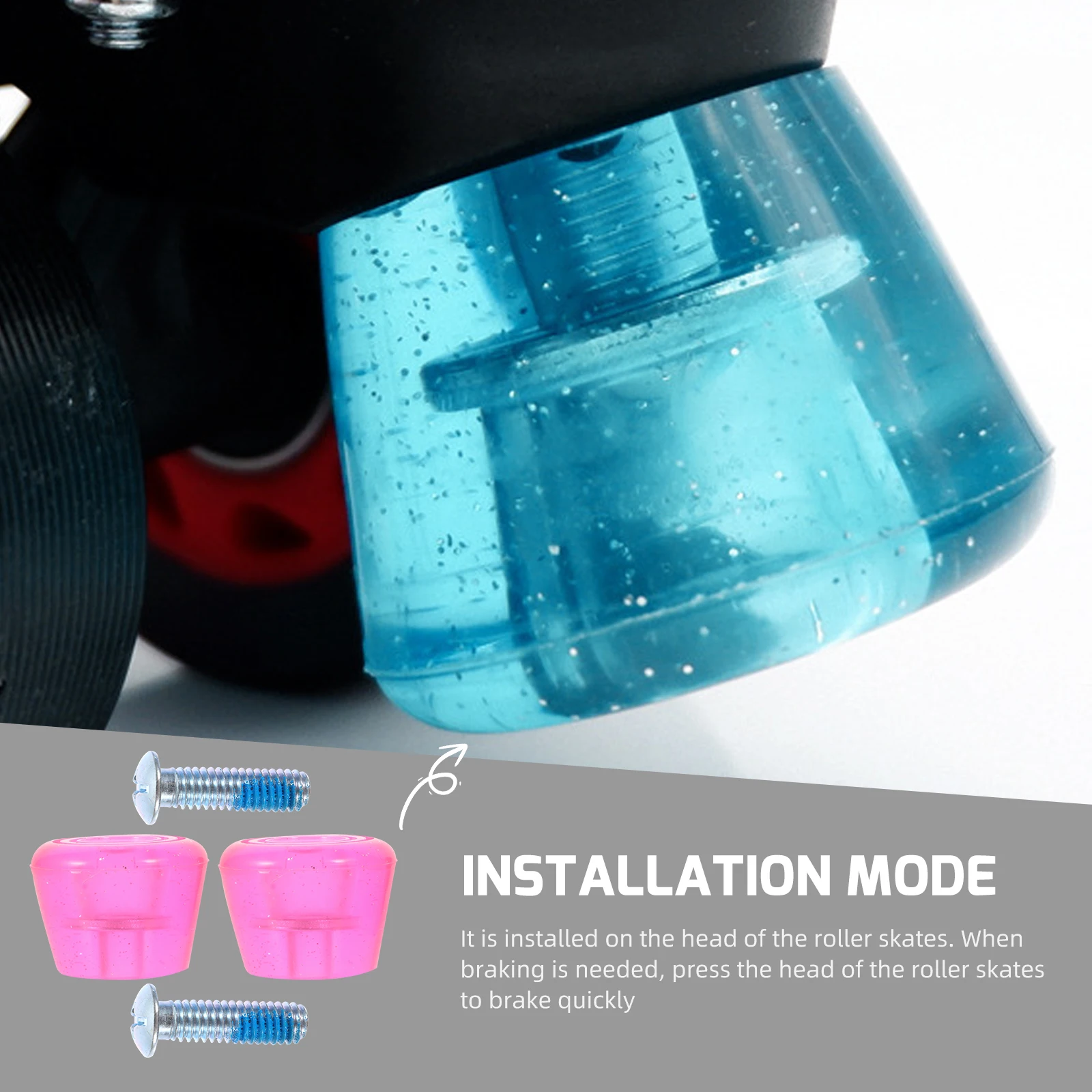 

Plug Skate Brake Head Wear-resistant Brakes Pu Replaceable Plugs Roller Accessories