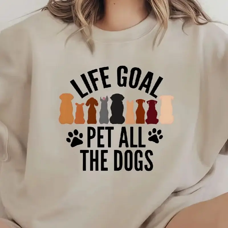 

Unisex Sweatshirt Long Sleeves Casual Hoodies Stylish Pullover Daily Wear Multiple Colors Versatile Life Goal Pet All Dogs