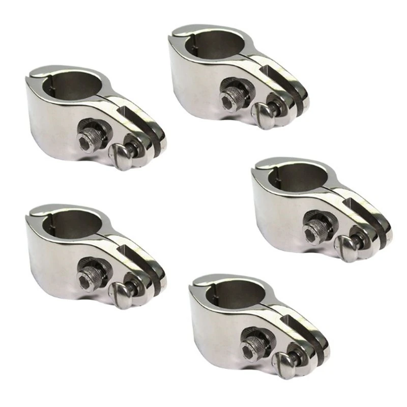 NEW Pipe Clamps 316 Stainless Steel for Boat Bimini Top Hinged 22mm 25mm 30mm Jaw Slide Marine with Pin Screw Option