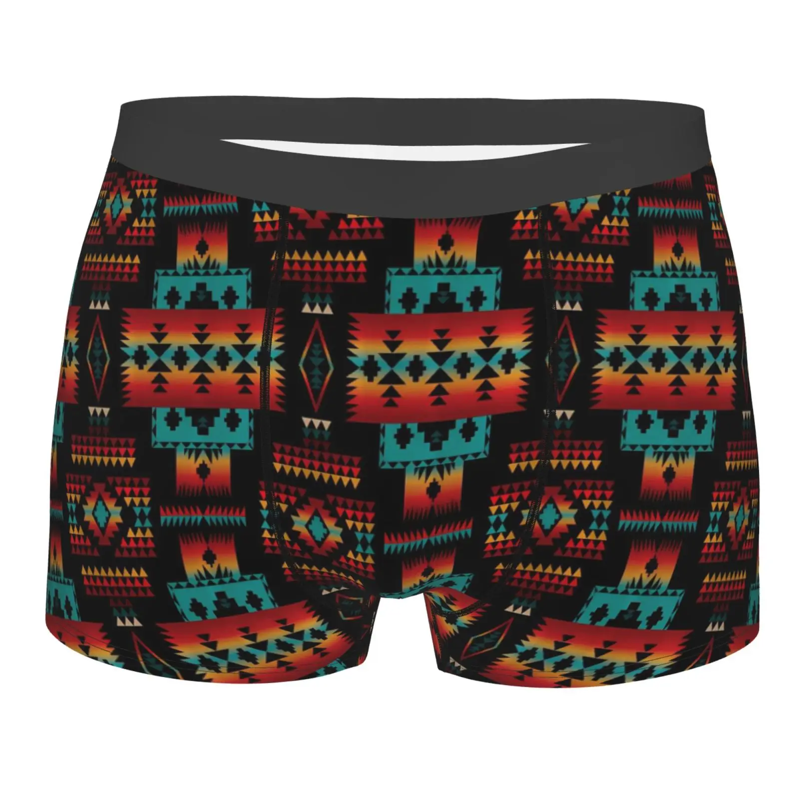 

Unisex Native American Headdress Print Underwear Men Stretch Boxer Briefs Shorts Panties Soft Sexy Underpants for Male