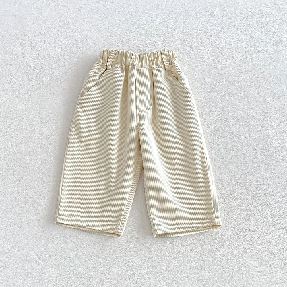 Herbst Kinder Loose Fit Cordhosen Kleinkind Jungen Mädchen Lässige Einfarbige Hosen Kinder Haremshosen Kinder Lange Hosen für den Winter – Detail 12