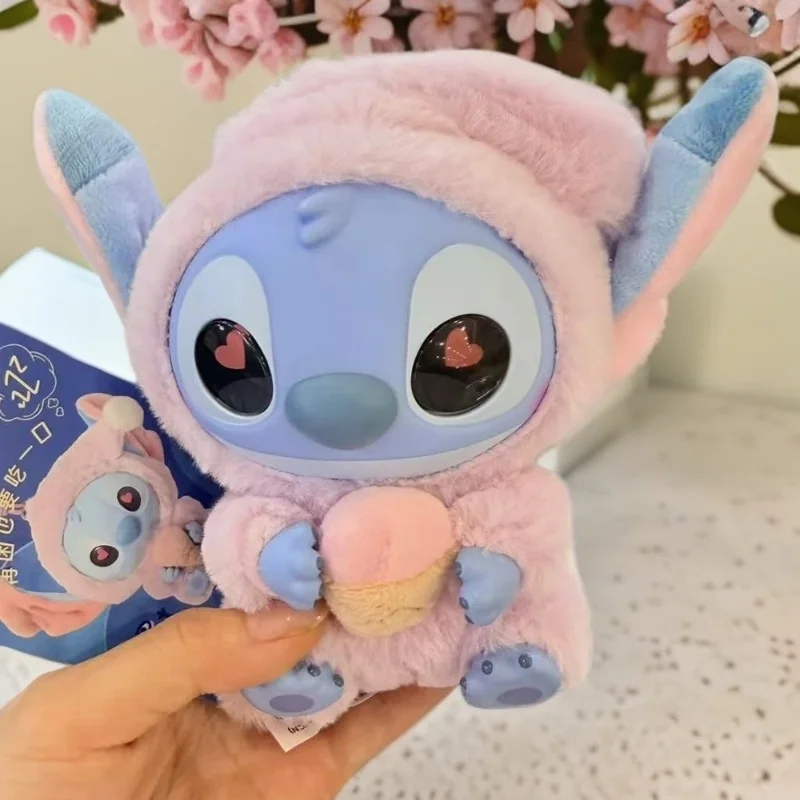 ของเล่นตุ๊กตาคอลเลคชั่น High Quality Stitch Eat Before Bed แบบกล่องสุ่ม ตุ๊กตาวินิลน่ารัก กล่องของขวัญวันเกิดสุดลึกลับ