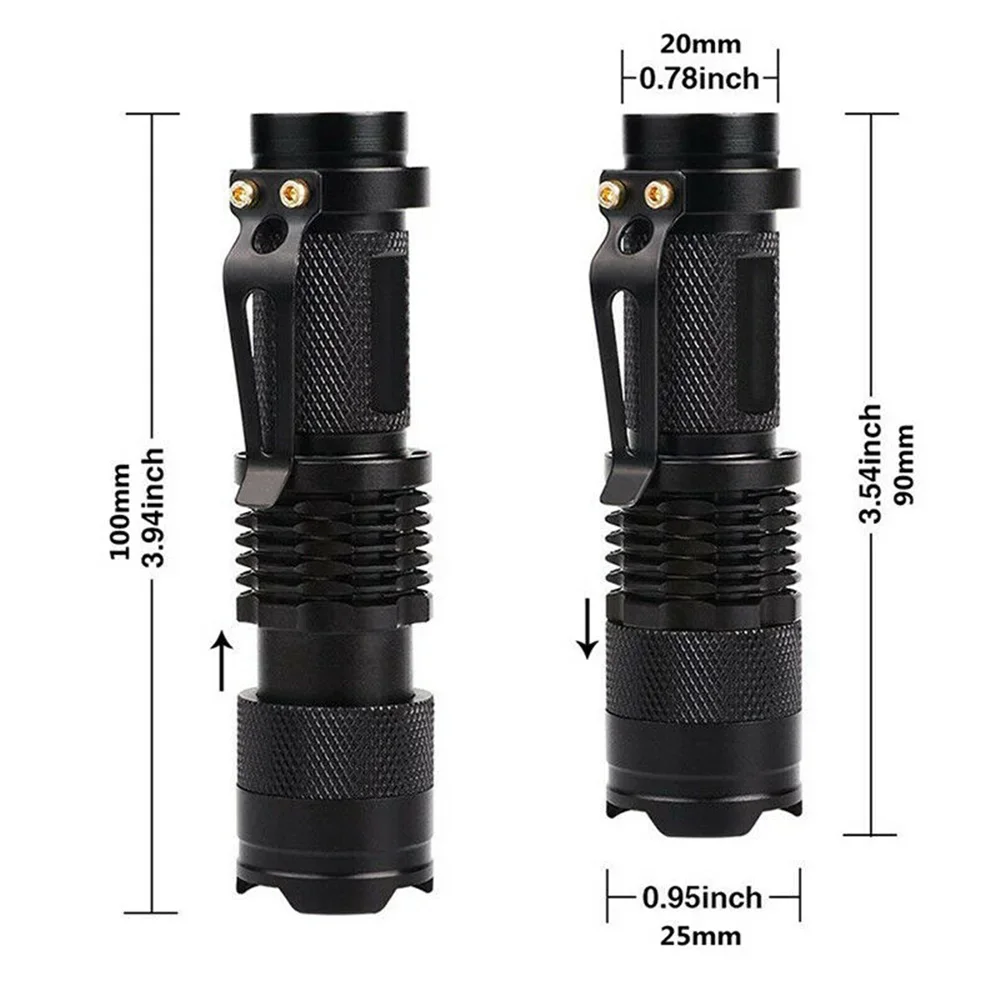 LED UV Flashlight 365nm 395nm With Zoom Function UV Light Pet Urine Detector Scorpion Hunting Rechargeable Outdoor Lighting