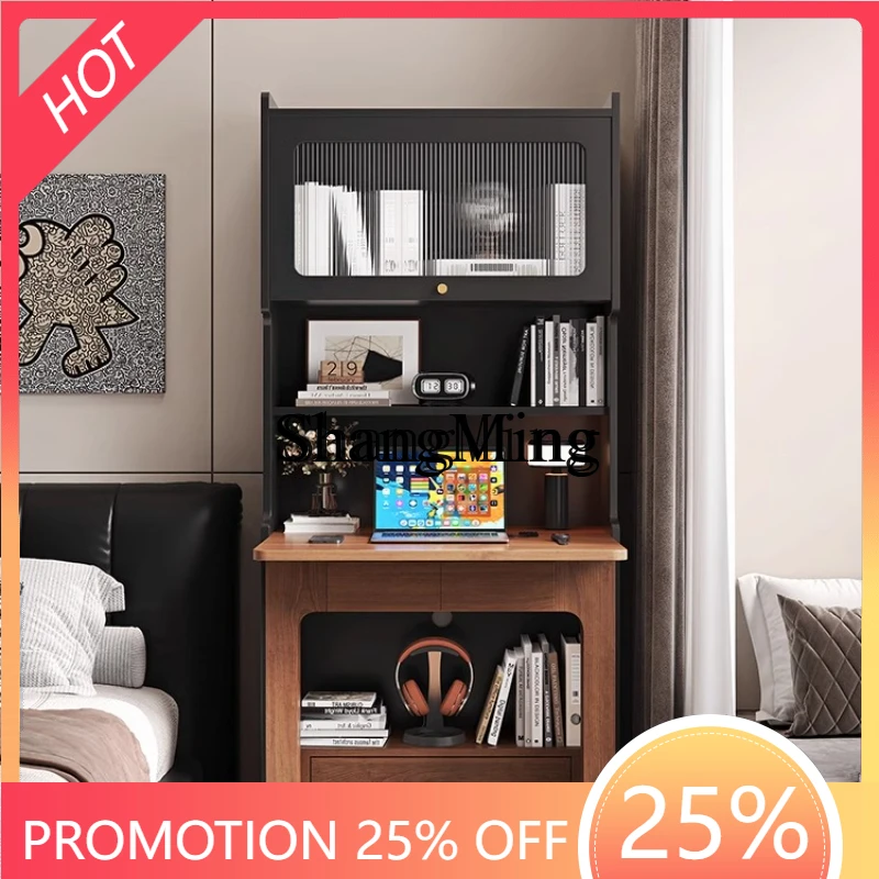 CL  desk cabinet integrated small apartment household one-piece study table bedroom wall computer table