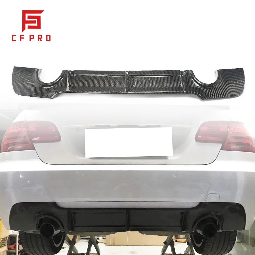 Carbon Fiber MT Style Rear Bumper Lip Spoiler Trunk Diffuser Cover For BMW 3 Series E92 Rear Diffuser and Splitter Accessories