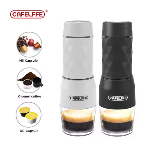 Cafelffe 3 In1 Portable Coffee Machine Hot/Cold Water Manual Espresso Maker For Capsule & Ground Hand Press Brewer hiking Travel