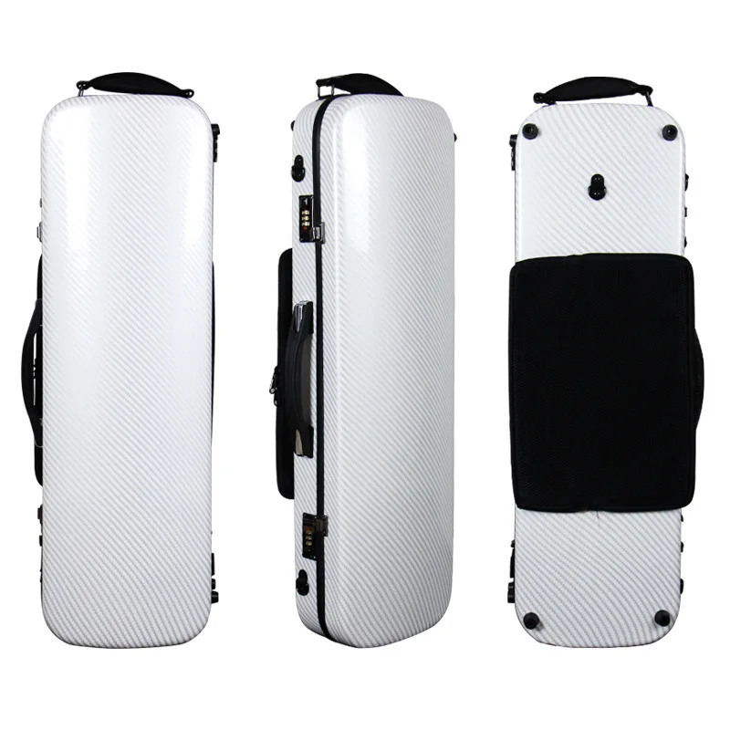 

Чехол для скрипки 4/4 из углеродного волокна, квадратный, водонепроницаемый, с двойными лямками, портативный, легкий, для струнных инструментов