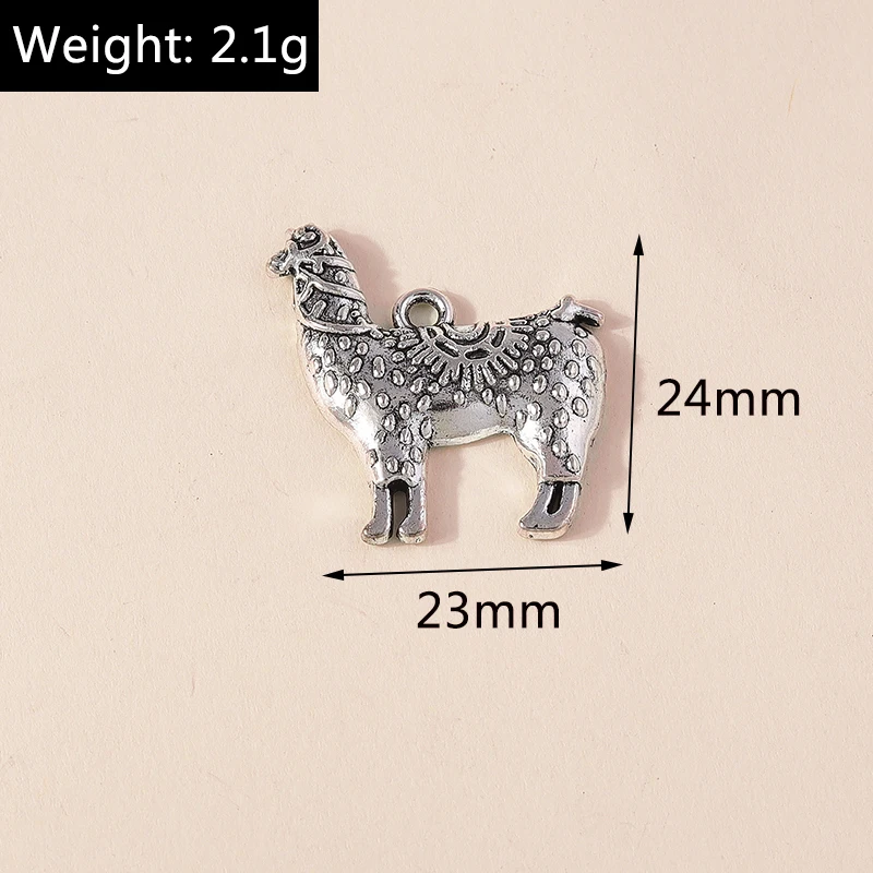 Leslie 10 Stück silberfarbene Metall-Tier-Anhänger, Legierung, Eule, Hund, Spinne, Elefant, Charms, DIY-Schmuckherstellung, Halsketten, Armband, Basteln – Detail 14