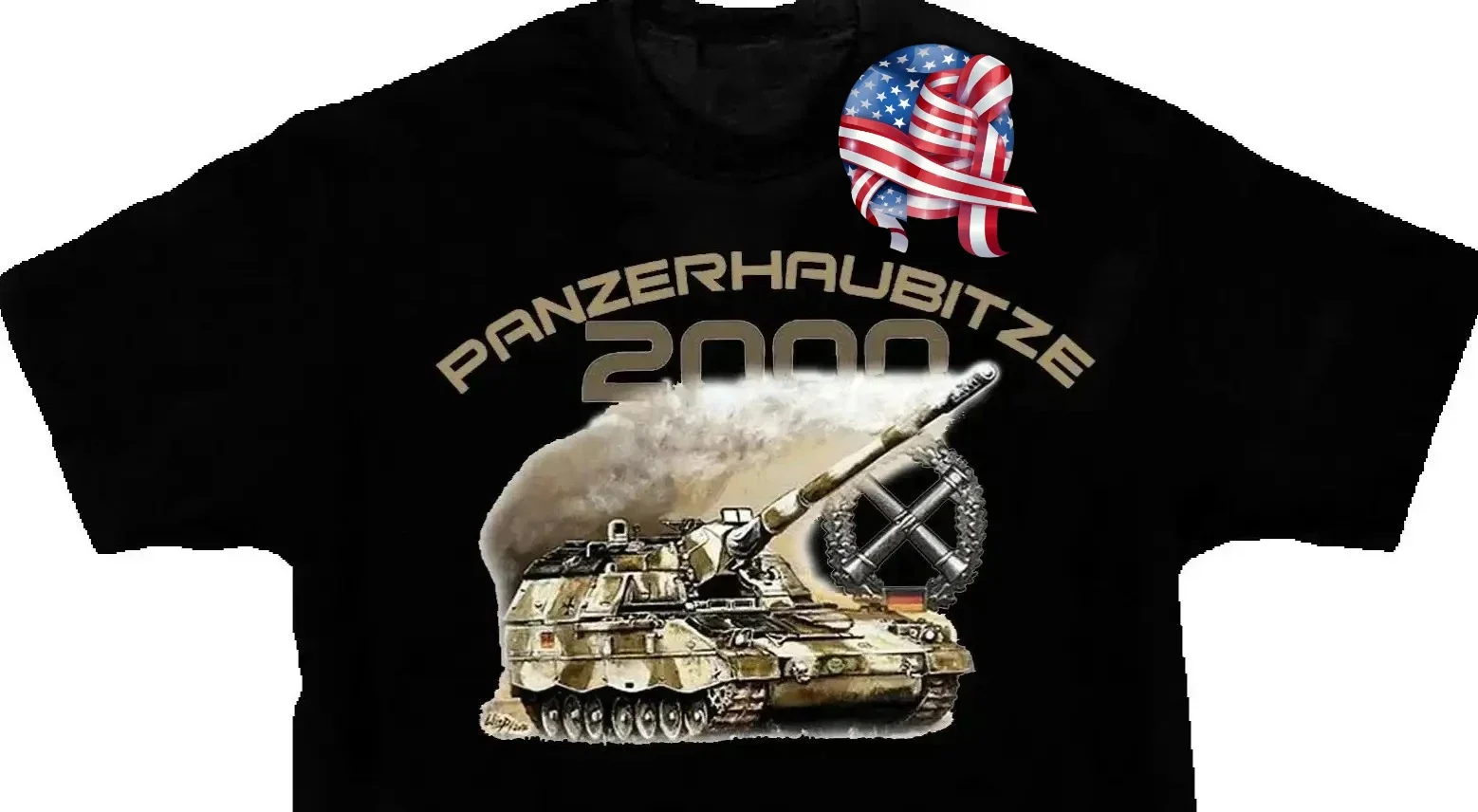 ISAF Artillery Tank PzH 2000 Self-Propelled Howitzer T-Shirt 100% Cotton O-Neck Short Sleeve Summer Casual Mens T-shirt