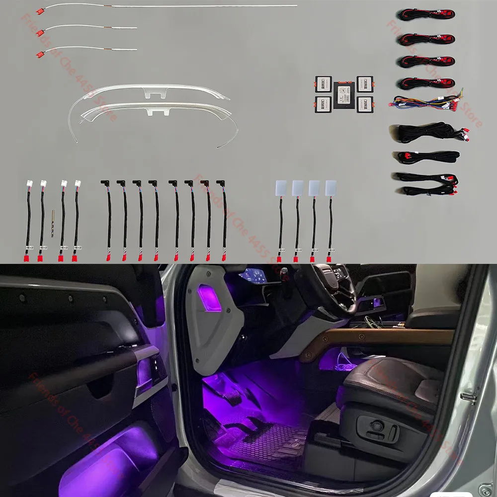 New Atmosphere Lamp For 2020-2022 Land Rover Defender Special 10-color Ambient light LED Atmosphere Light car Modification